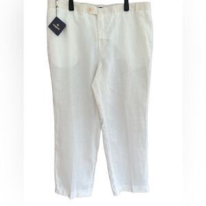 New with tags Scappino white linen trousers size 42.